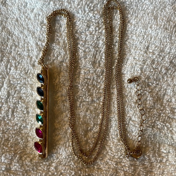 NWOT Nordstrom multicolor gem necklace - Picture 4 of 4
